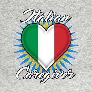 Italian Caregiver (white font) T-Shirt